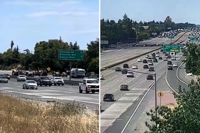huge-standoff-on-major-freeway-as-cops-fire-on-suspect-barricaded-in-van