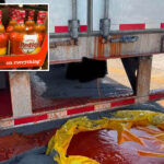 semitruck-spills-40k-pounds-of-frank’s-redhot-sauce-on-ohio-highway-amid-heatwave