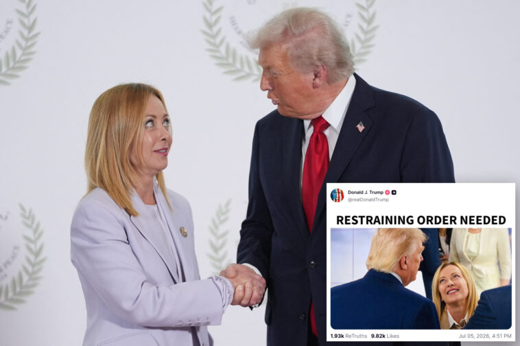 trump-reignites-row-with-italy-pm-giorgia-meloni-by-suggesting-she’s-a-stalker:-‘restraining-order-needed’