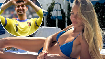 thibaut-courtois’-wife-mishel-stuns-in-usa-colored-bikini-before-belgium-world-cup-game