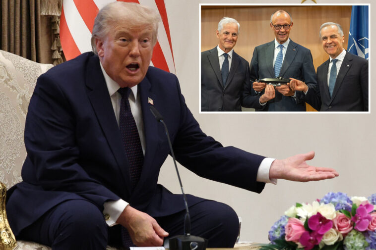 trump-slams-nato-leaders-after-elaborate-turkey-welcome-with-horse-escort,-costumed-warriors