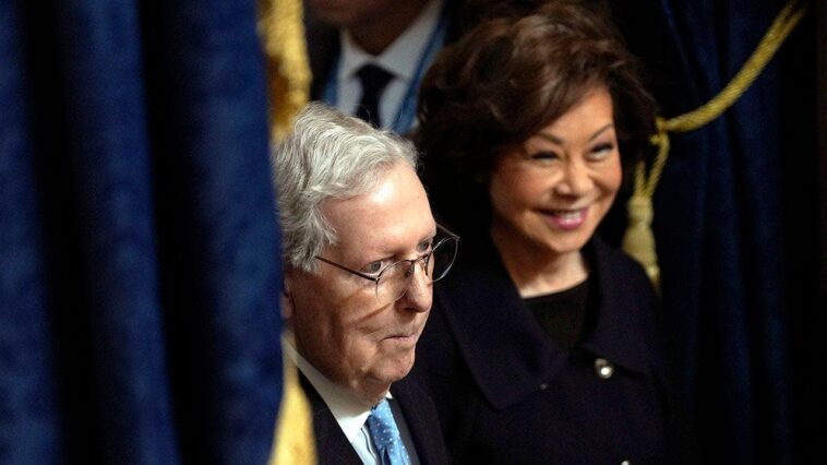 mcconnell’s-wife,-elaine-chao,-saw-no-need-for-‘immediate-return’-from-china-as-former-gop-leader-hospitalized
