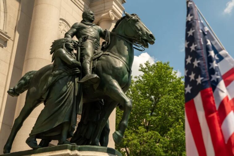 nyc-museum-banished-teddy-roosevelt-statue-to-north-dakota-— but-still-demands-it-has-a-‘trigger-warning’