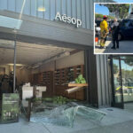 car-smashes-through-luxury-aesop-soap-store,-leaving-onlookers-shocked