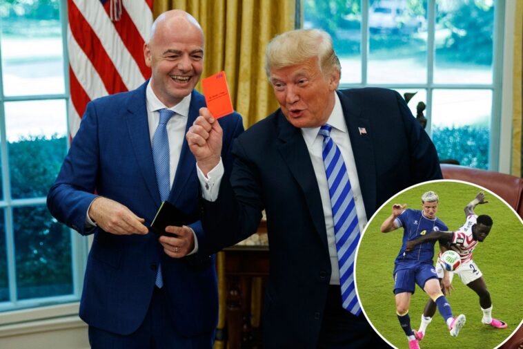 fifa’s-gianni-infantino-to-face-ethics-complaint-over-trump-involvement-in-usmnt’s-folarin-balogun-red-card-controversy
