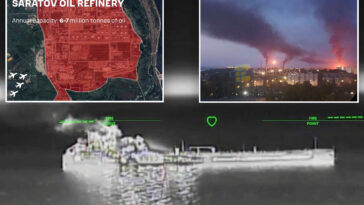 ukrainian-drones-batter-russian-oil-facilities,-set-more-oil-tankers-ablaze