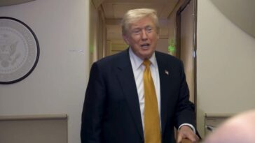 watch:-“if-i-go-you-go,-so-perhaps-you-want-to-change-professions”-–-trump-drops-hilarious-line-to-reporters-on-air-force-one-after-saying-he’s-number-one-on-iran’s-list
