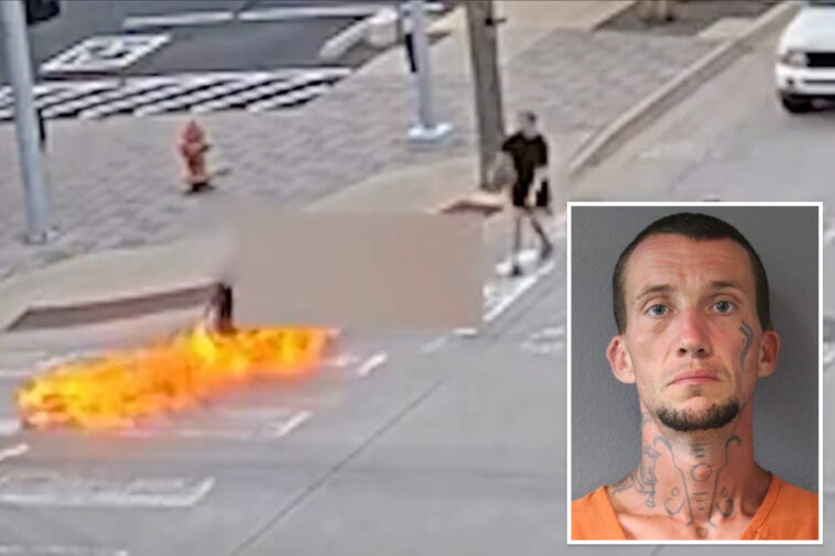 crazed-stranger-hurls molotov-cocktail-at-man-in-wheelchair,-setting-him-ablaze:-video