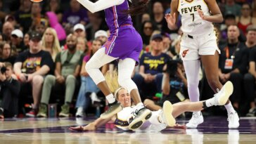 wnba-player-who-battered-caitlin-clark-elbows-another-fever-star-in-the-face,-but-there’s-a-catch