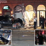 wild-video-shows-2-cars-almost-hit-pedestrian-as-they-smash-into-nyc-building-in-suspected-road-rage