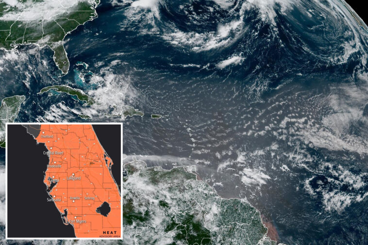 massive-saharan-dust-plume-collides-with-life-threatening-heat-dome,-trapping-sweltering-temps-across-the-south