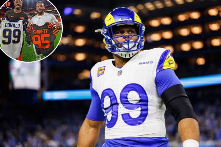 aaron-donald-seen-training-at-rams-practice-facility-during-offseason
