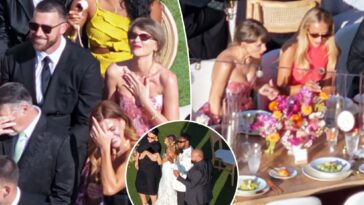 travis-kelce,-taylor-swift-step-out-as-newlyweds-to-attend-giants-receiver’s-wedding