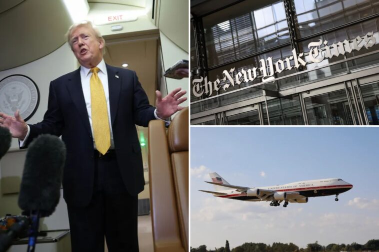 trump-admin-subpoena-ny-times-reporters-after-claiming-prez-swapped-out-$400m-air-force-one-jet-duirng-trip-to-turkey