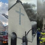 massive-fire-engulfs-church-in-pittsburgh;-firefighter-hospitalized-for-heat-exhaustion,-man-with-out-of-state-warrant-arrested-at-scene-(video)
