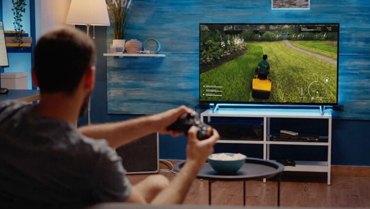 man-informs-wife-he-can’t-mow-the-lawn-today-as-he-is-busy-playing-lawn-mowing-simulator