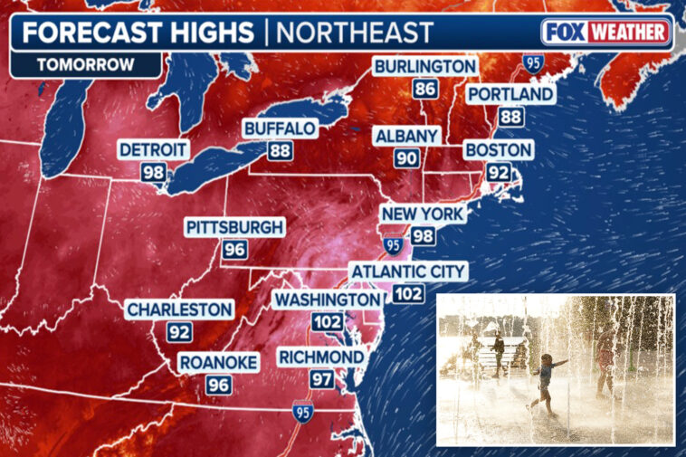 one-of-earth’s-most-intense-heat-domes-to-hit-east-coast,-smashing-temperature-records