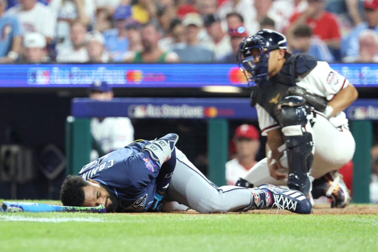 junior-caminero-exits-all-star-game-after-getting-hit-on-hand-in-scary-scene