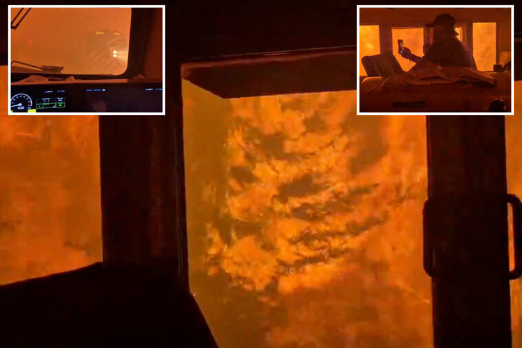 apocalyptic-video-shows-wildfire-flames-consume-train:-‘this-could-potentially-overtake-us’