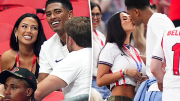 england-star-jude-bellingham-is-melting-over-his-girlfriend’s-ab-revealing-outfit-before-the-world-cup-semifinal-vs.-argentina