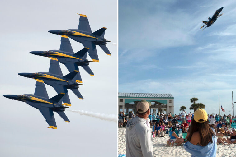 navy-blue-angels’-ultra-low-flyover-causes-chaos-on-florida-beach:-‘thought-we-were-going-to-be-taken-out