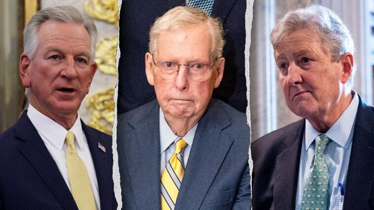 ‘somebody-needs-to-do-something’:-gop-senators-split-as-tuberville-demands-mcconnell-answers