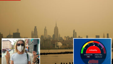 nyc-air-quality-reaches-unhealthy-‘level-red’-—-after-out-of-control-canadian-wildfires-contaminate-us-airspace