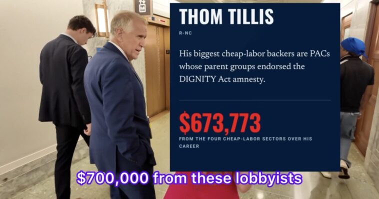 rino-thom-tillis-snaps-at-reporter-when-confronted-if-donor-money-from-industries-using-cheap-illegal-labor-influenced-his-vote-against-the-save-america-act
