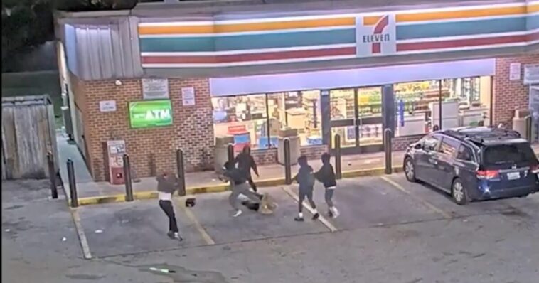 horror:-armed-youths-viciously-beat-and-rob-helpless-elderly-man-outside-a-7-eleven-in-baltimore-(video)
