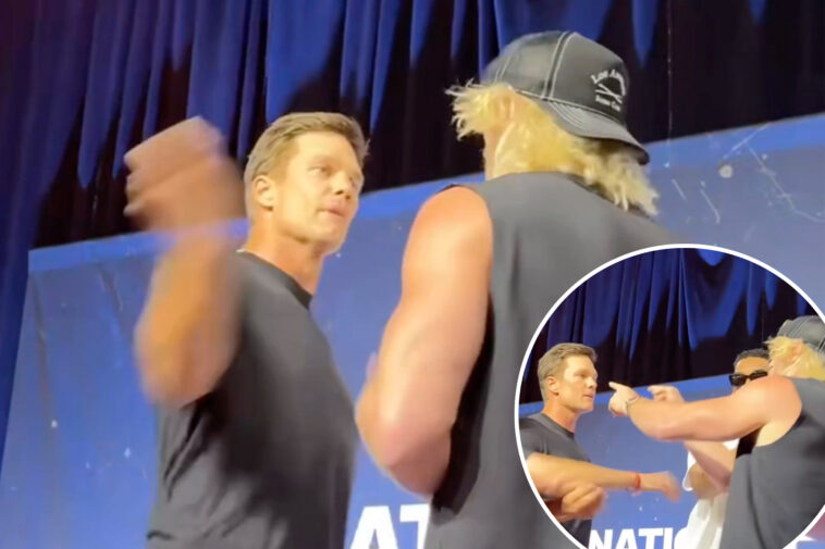 tom-brady-slaps-‘dork’-logan-paul-as-karl-anthony-towns-intervenes-during-wild-fanatics-fest-moment