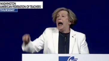 watch:-crazed-teachers-union-president-randi-weingarten-jumping-and-screaming-as-she-loses-it-at-teachers-convention,-says-trump-makes-her-want-to-drink-vodka
