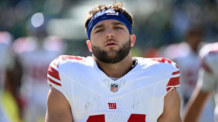 cam-skattebo-horrifies-giants-fans-by-attempting-a-backflip-despite-coming-off-a-leg-injury