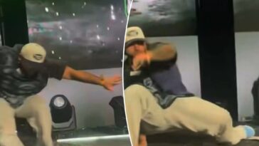 giants’-cam-skattebo-botches-backflip-at-fanatics-fest-in-worrying-scene-—-nine-months-after-devastating-ankle-injury