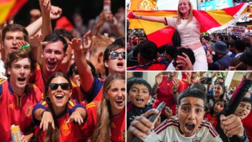 jubilant-spain-fans-flock-to-nyc-landmarks-to-celebrate-world-cup-win-among-dejected-argentinians