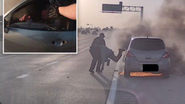texas-cop-saves-driver-from-burning-car-moments-before-it-goes-up-in-flames,-heart-stopping-video-shows