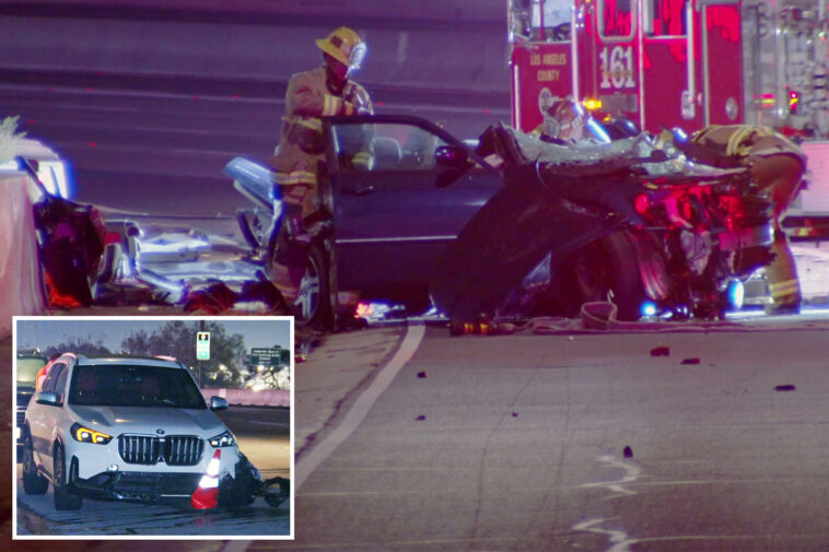 horrific-wrong-way-crash-in-california-kills-one-and-leaves-car-a-mangled-wreck-on-405-freeway