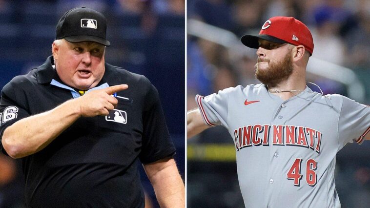 cincinnati-reds-pitcher-rips-‘f—ing-fata–’-umpire-for-getting-in-defender’s-way-on-ground-ball