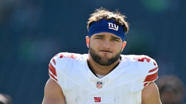 john-harbaugh-reacts-to-cam-skattebo’s-scary-backflip-slip-ahead-of-giants-training-camp-next-week