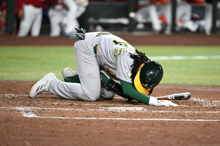 a’s-infielder-joshua-kuroda-grauer-gets-surgery-for-ruptured-testicle-after-brutal-foul-tip