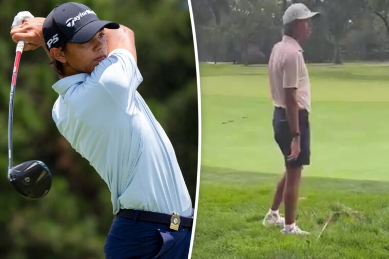 charlie-woods-snaps-at-fan-who-takes-photo-at-worst-possible-moment-during-us-junior-amateur