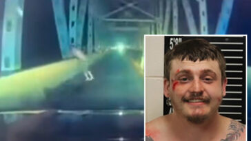 wild-dashcam-video-shows-crazed-motorist-ditch-car,-dive-headfirst-off-bridge-during-police-chase