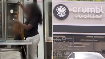 crumbl-cookies-employee-caught-styling-another-worker’s-hair-in-north-carolina-store’s-kitchen