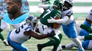 panthers-linebacker-nic-scourton-in-tears-as-he’s-carted-off-with-injury-on-first-day-of-training-camp