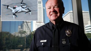 lapd-chief-reveals-plan-to-double-drone-fleet-to-tackle-homicides,-kidnappings-and-burglaries-amid-cop-shortage