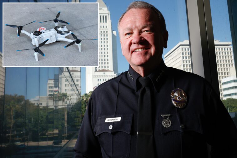 lapd-chief-reveals-plan-to-double-drone-fleet-to-tackle-homicides,-kidnappings-and-burglaries-amid-cop-shortage