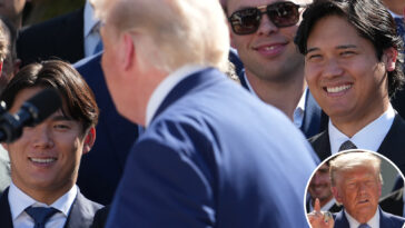 president-trump-makes-shohei-ohtani,-yoshinobu-yamamoto-joke-on-dodgers’-white-house-visit