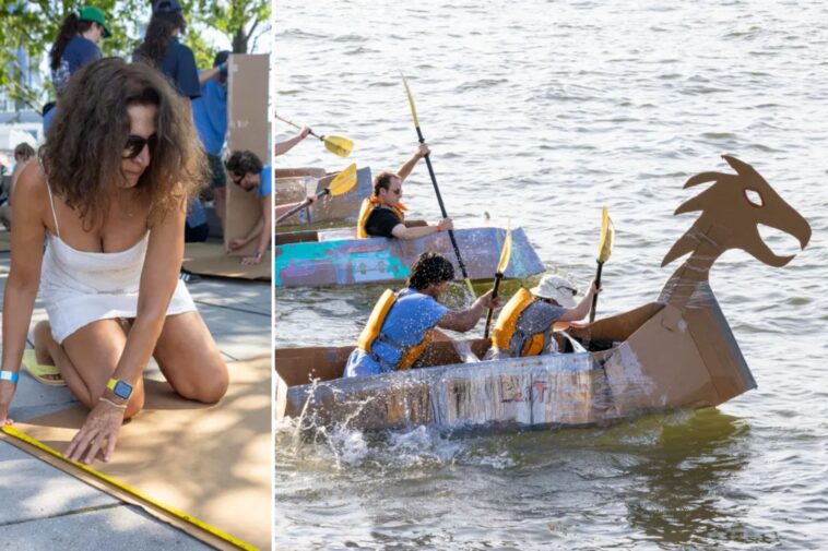 crafty-kayakers-set-sail-on-cardboard-boats-across-hudson-river