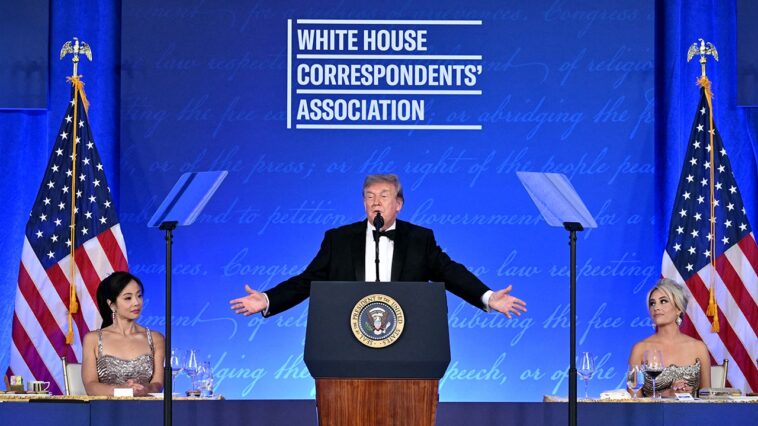 trump-spares-no-one-at-whca-dinner,-taking-aim-at-dems,-press-and-his-own-cabinet