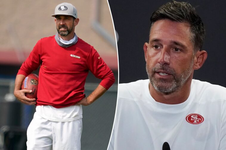 49ers’-kyle-shanahan-makes-cameo-at-first-practice-since-horrifying-accident