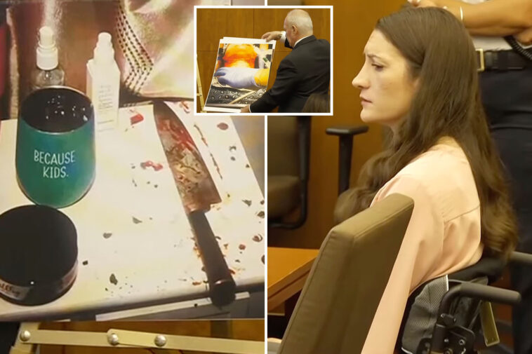 lindsay-clancy-murder-trial-evidence-photos-show-bloody-knife-next-to-mug-with-chilling-phrase